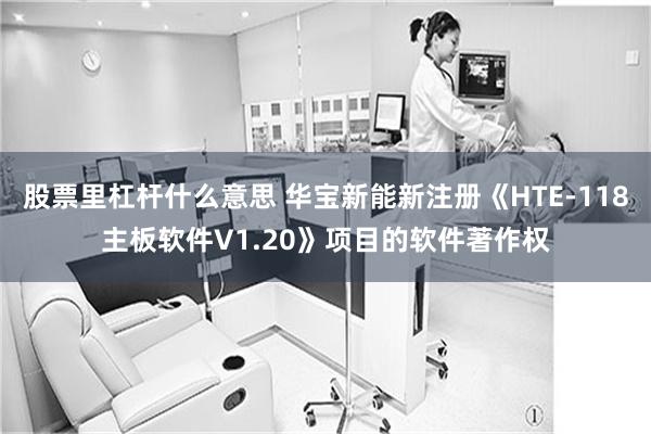 股票里杠杆什么意思 华宝新能新注册《HTE-118主板软件V1.20》项目的软件著作权