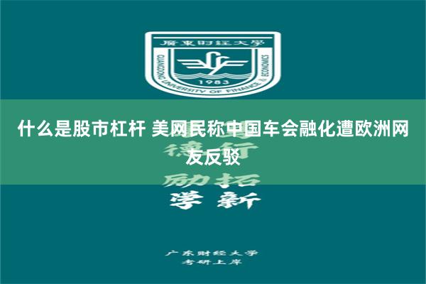什么是股市杠杆 美网民称中国车会融化遭欧洲网友反驳