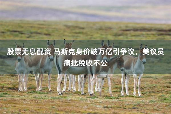 股票无息配资 马斯克身价破万亿引争议,美议员痛批税收不公