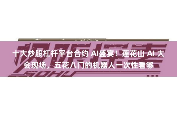 十大炒股杠杆平台合约 AI盛宴！莲花山 AI 大会现场，五花八门的机器人一次性看够