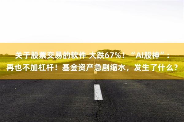 关于股票交易的软件 大跌67%！“AI股神”：再也不加杠杆！基金资产急剧缩水，发生了什么？
