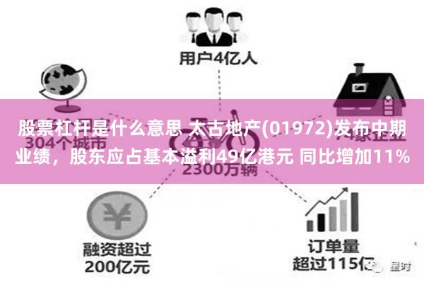 股票杠杆是什么意思 太古地产(01972)发布中期业绩,股东应占基本溢利49亿港元 同比增加11%