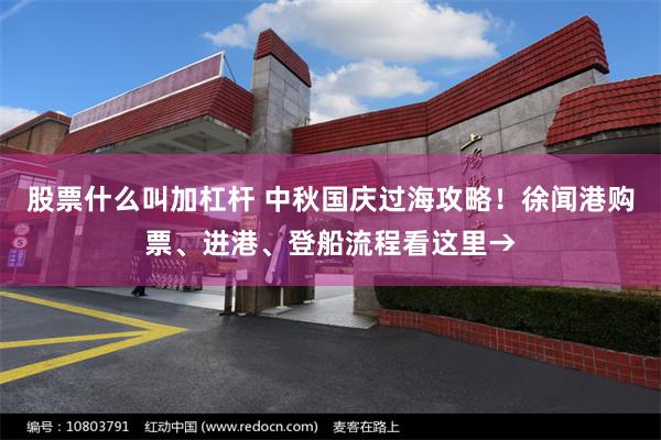 股票什么叫加杠杆 中秋国庆过海攻略！徐闻港购票、进港、登船流程看这里→